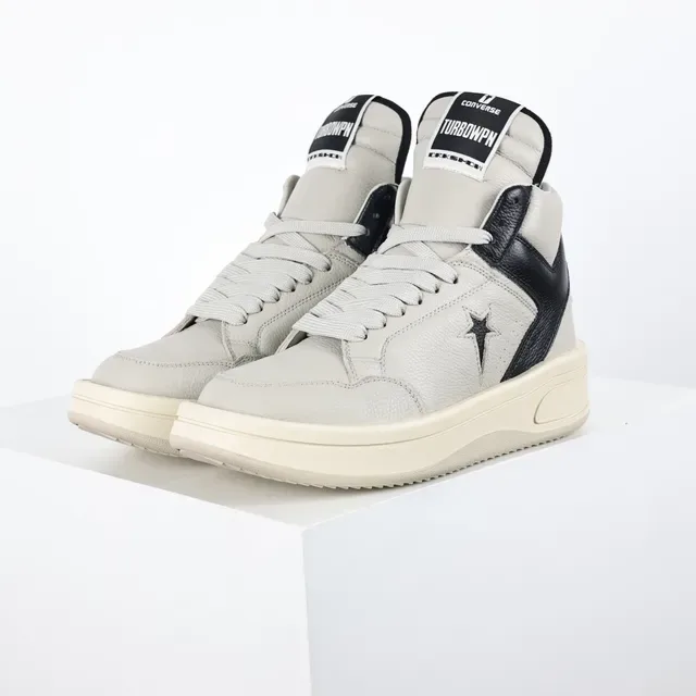 Converse Beige Black High-Top Leather Upper Lifestyle Sneakers 2