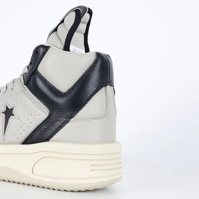 Converse Beige Black High-Top Leather Upper Lifestyle Sneakers 4