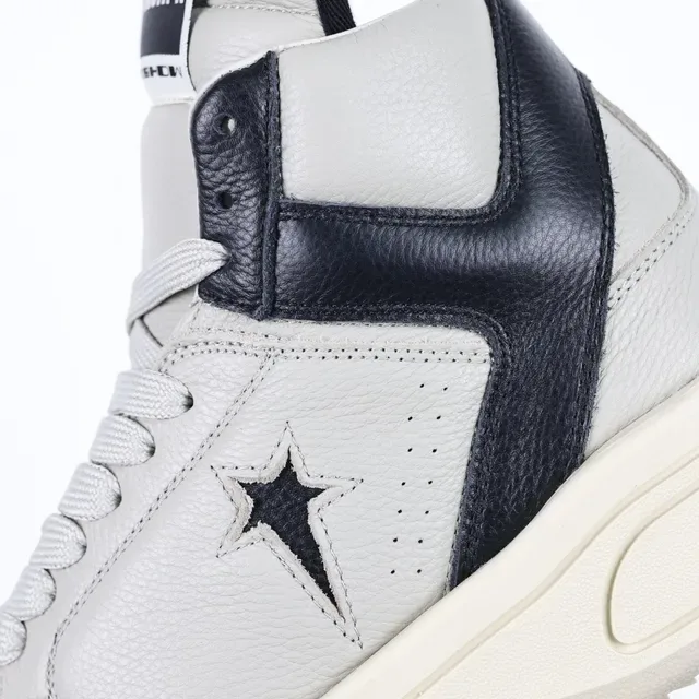 Converse Beige Black High-Top Leather Upper Lifestyle Sneakers 6