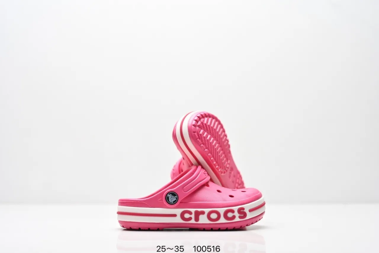 Crocs Classic Clog Pink Red Molded Foam Ventilated Clog 21