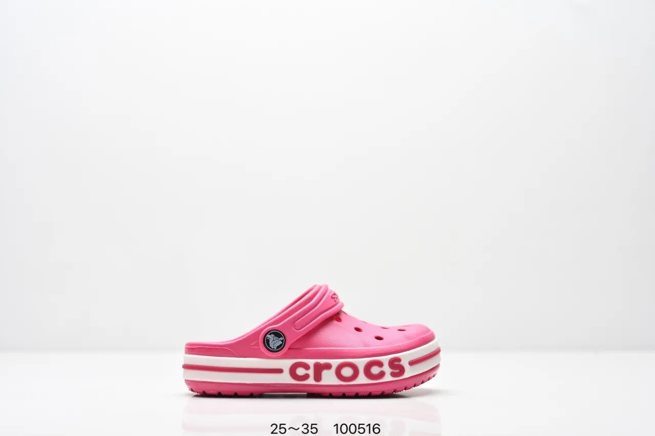Crocs Classic Clog Pink Red Molded Foam Ventilated Clog 22