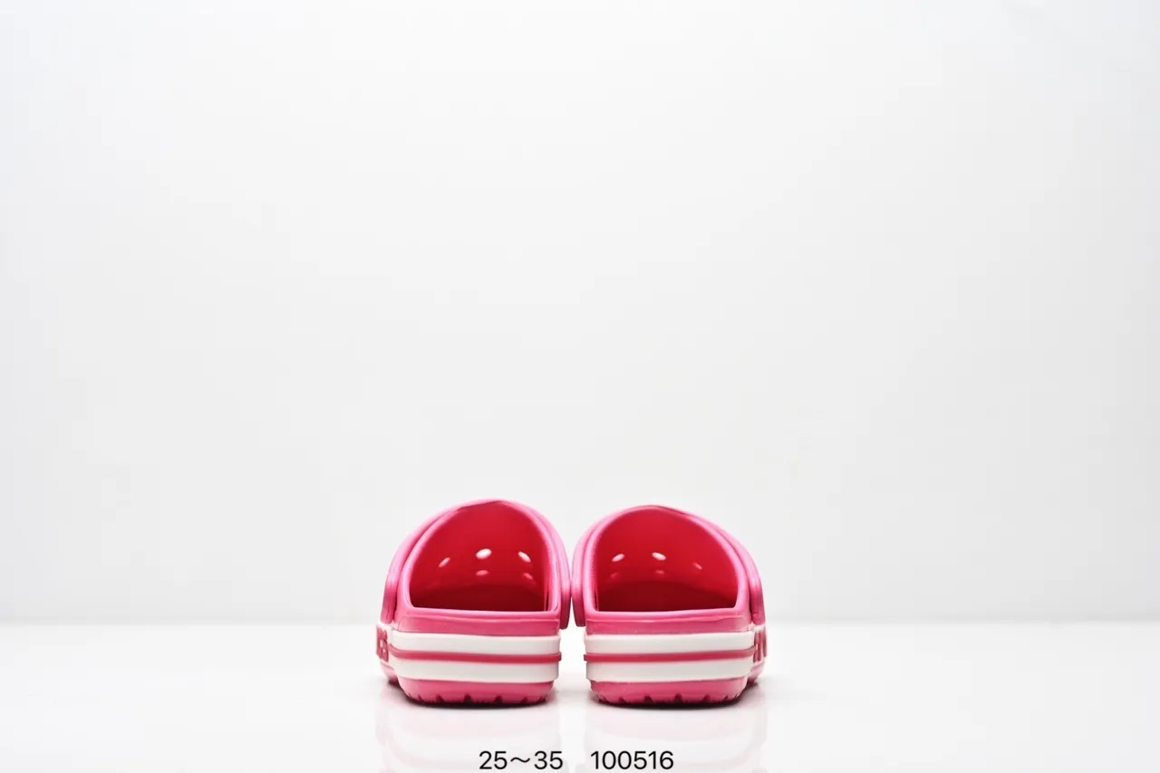 Crocs Classic Clog Pink Red Molded Foam Ventilated Clog 24