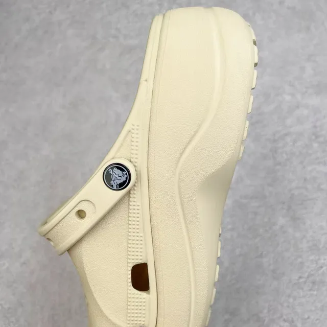 Crocs Echo Clog Beige Plateforme Mousse Sabot 4