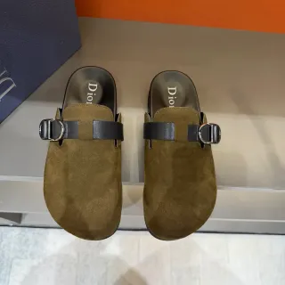 Dior Army Green Black Olive Suede Leather Strap Casual Shoes