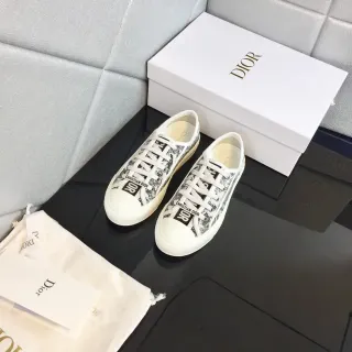 Dior B23 तिर্যক প্রিন্ট সাদা লাইফস্টাইল স্নিকার