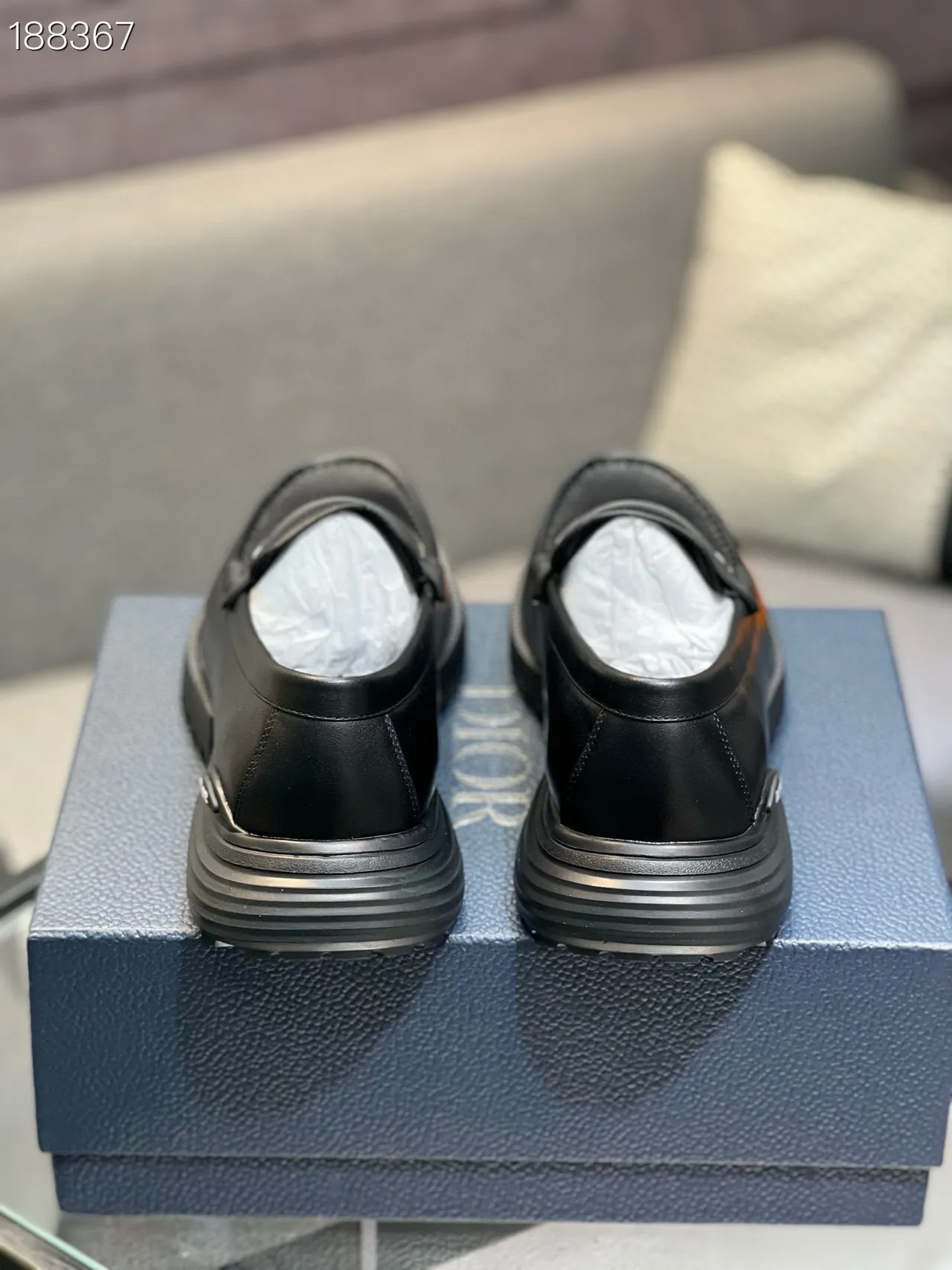 Dior B27 Black Leather Strap Loafers 2