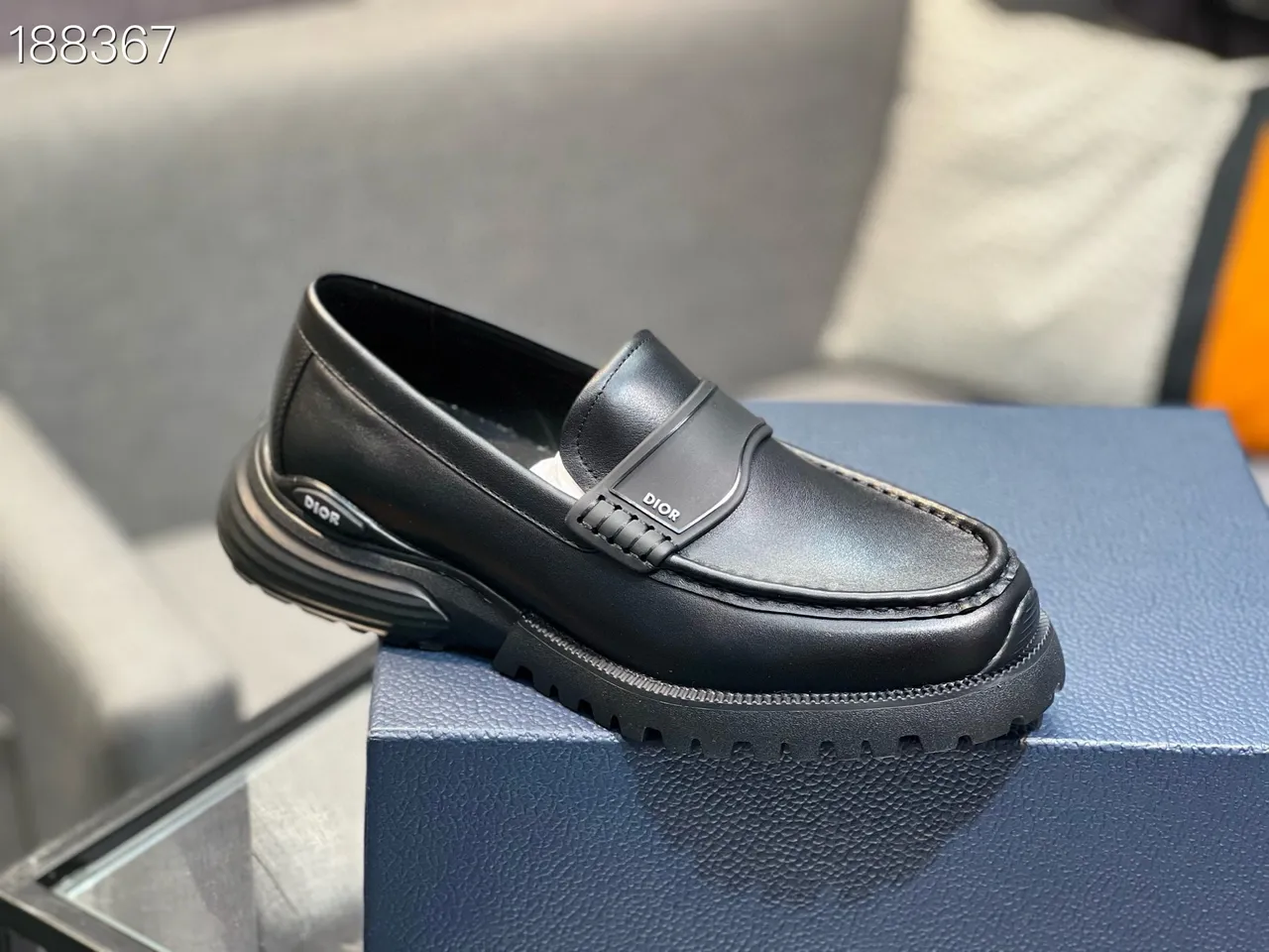 Dior B27 Black Leather Strap Loafers 4