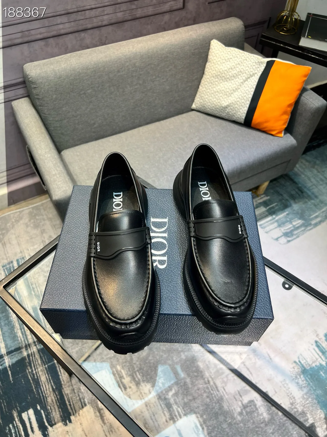 Dior B27 Black Leather Strap Loafers 6