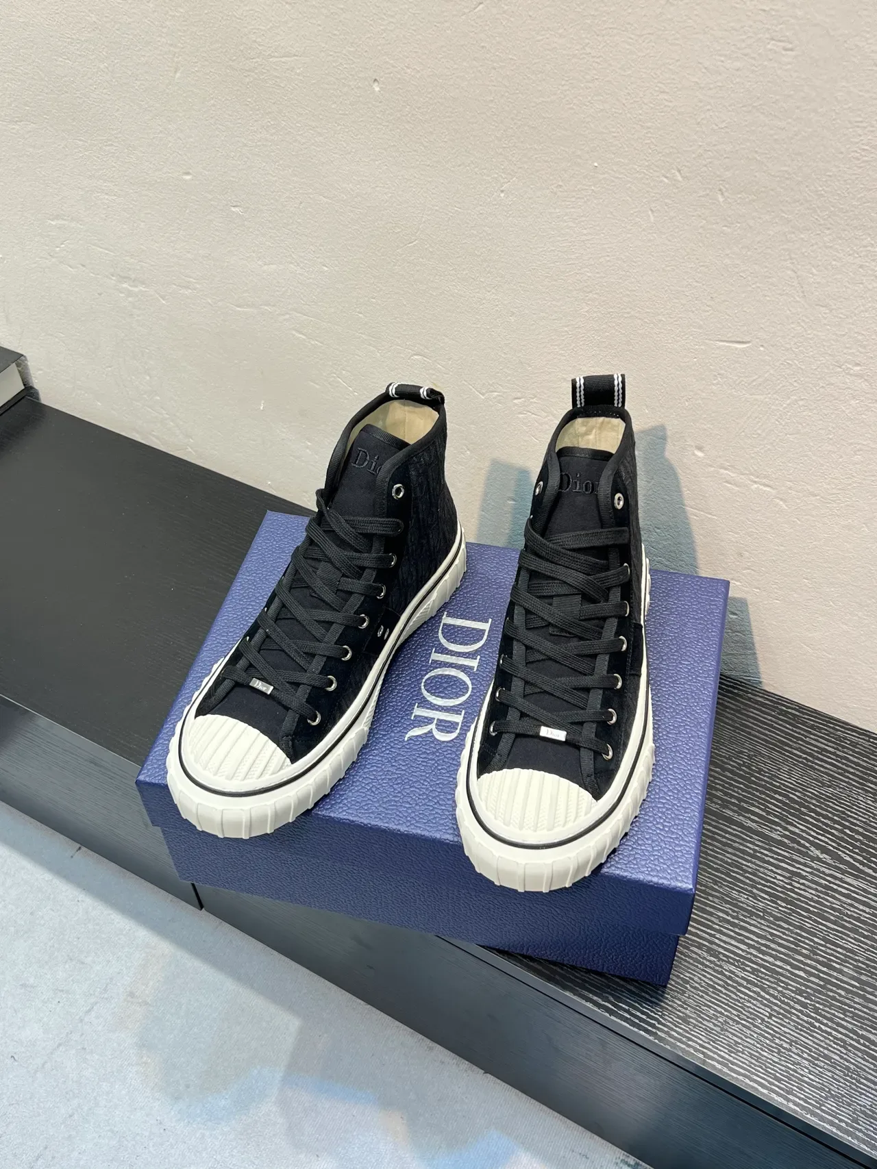 Dior B27 Monogrammed Canvas High-Top Lifestyle Sneakers 2