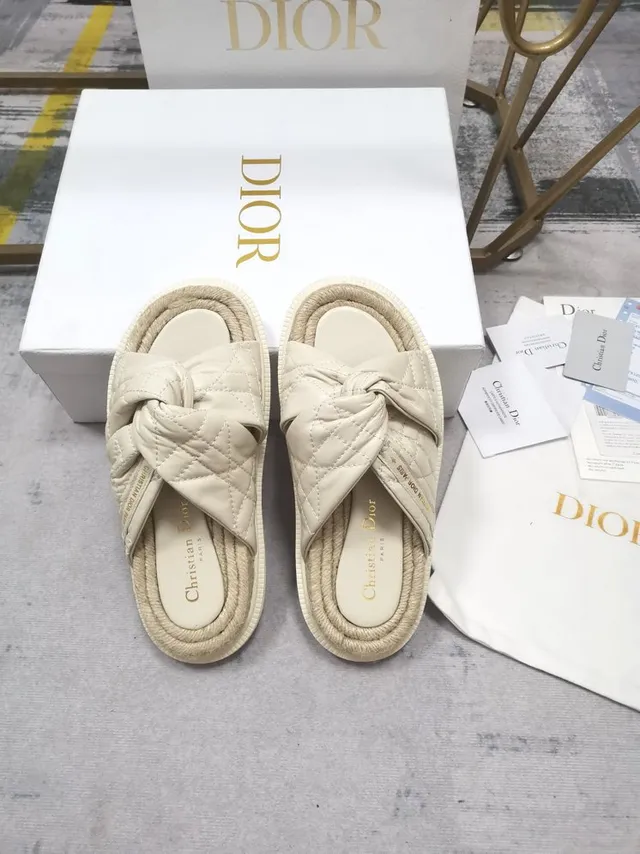 Dior B27 حذاء منزلي مبطن مربوط بعقدة Off-White 5