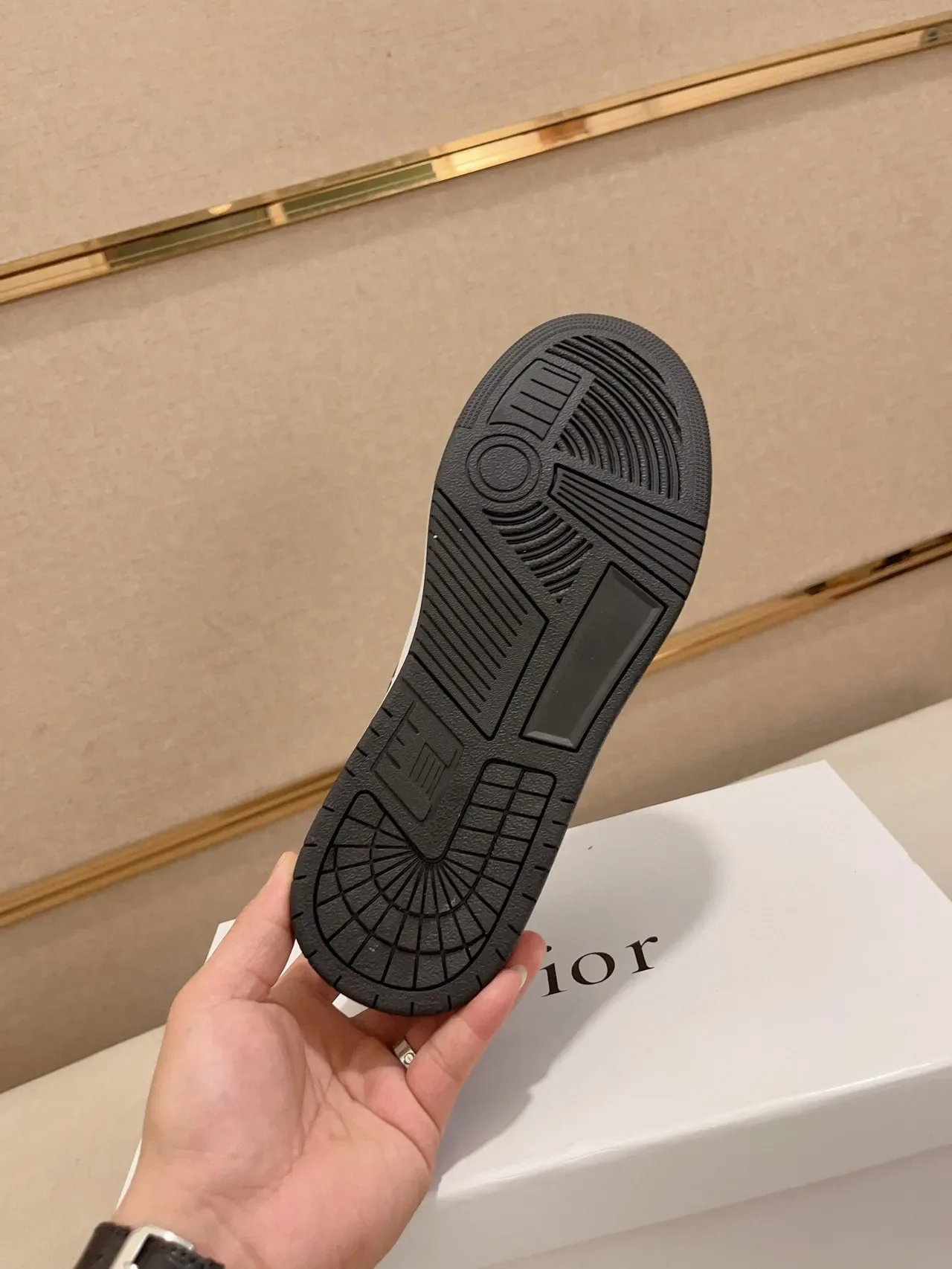 Dior Black White Embossed Logo Oblique Jacquard Heel Lifestyle Sneakers 9