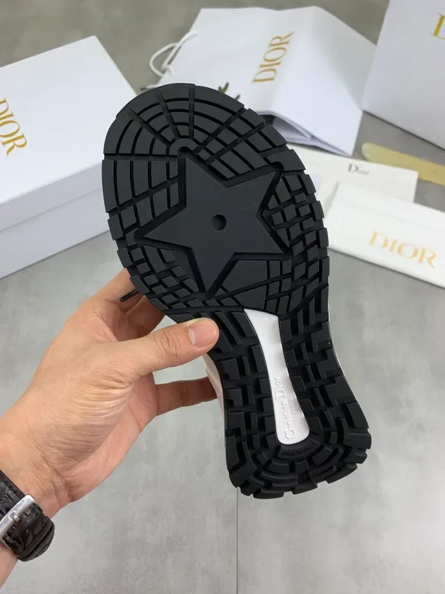 Dior Black White Knit Upper Sock-Fit Collar Lifestyle Sneakers 2