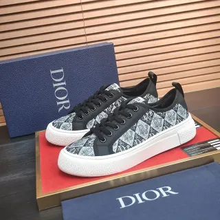 Dior 黑白 Monogram-Print Upper Overlays 生活方式运动鞋