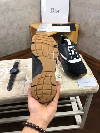Dior Black White Sole Mesh And Synthetic Overlay Chunky Sneakers 8