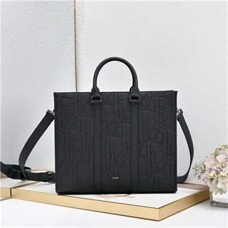 Dior Book Tote sac tote Beige et Navy Oblique Monogram 10
