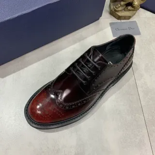 Dior Burgundy Brown Full Wingtip Brogue