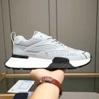 Dior Gray Black Layered Sole Mesh And Synthetic Overlay Construction Chunky Sneakers
