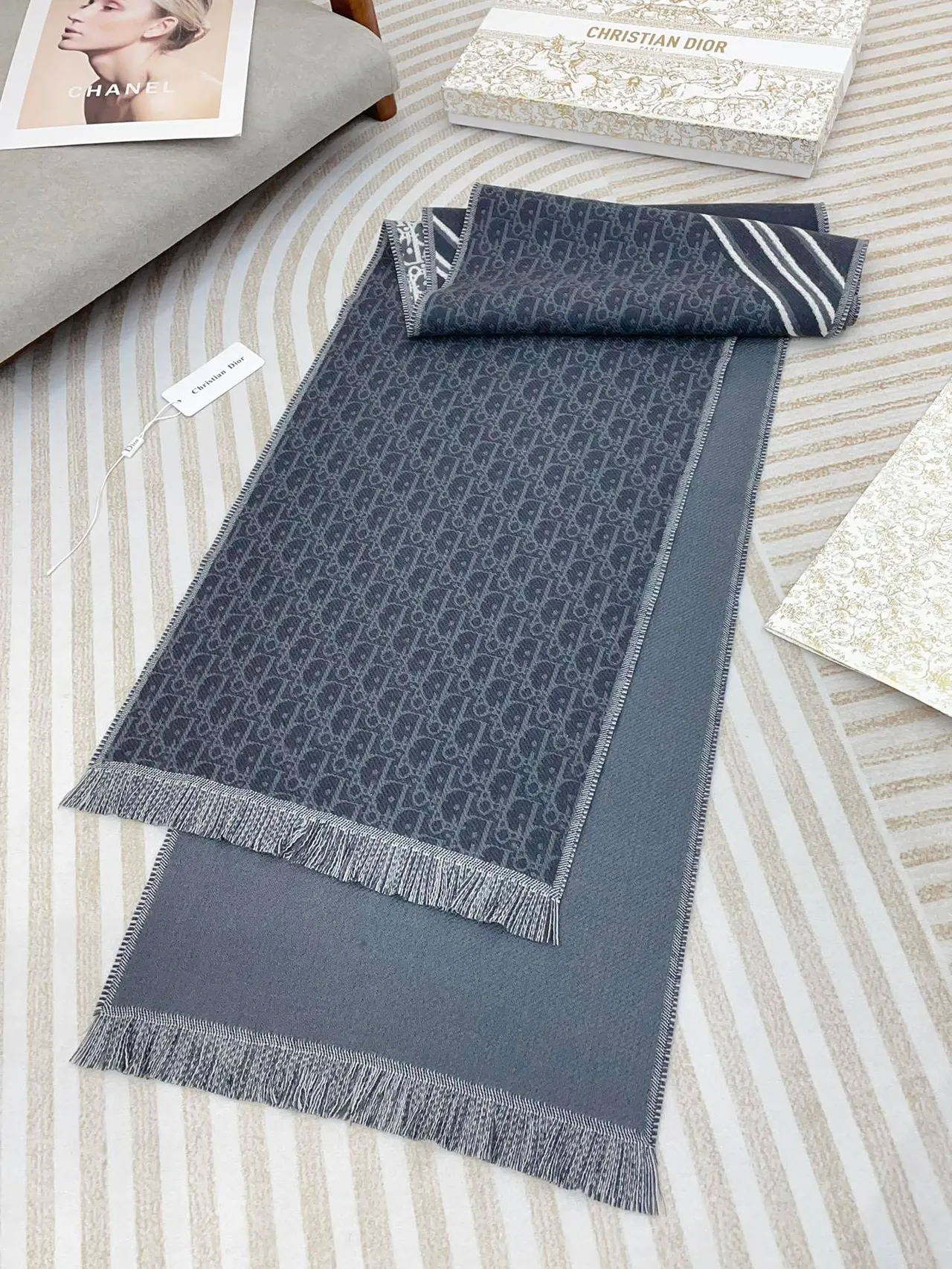 Bufanda Dior Monogram Cachemira Knit 6
