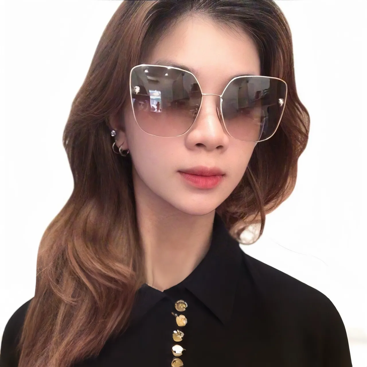 Dior So Real كبيرة الحجم مربعة تدرجي نظارات شمسية 7
