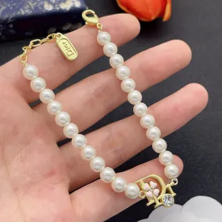 ديور ذهب أبيض لؤلؤ سلسلة أدوات سوار