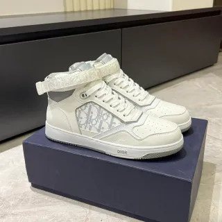 Dior 白灰 高帮 踝带 生活运动鞋