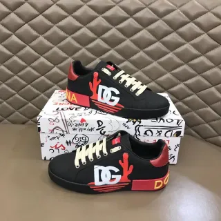 Dolce & Gabbana DG Cactus কালো লাল হলুদ লাইফস্টাইল স্নিকার্স