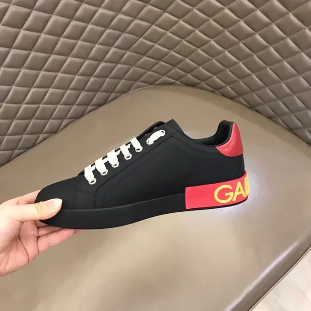 Dolce & Gabbana DG Cactus Preto Vermelho Amarelo Estilo de vida Tênis 3