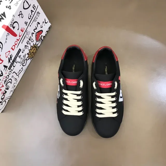 Dolce & Gabbana DG Cactus Preto Vermelho Amarelo Estilo de vida Tênis 9