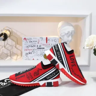 Dolce & Gabbana Speed Trainer लाल ग़्राफिक टेक्स्ट लाइफस्टाइल स्निकार