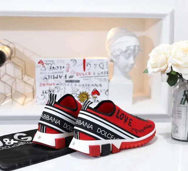 Dolce & Gabbana Speed Trainer Red Graphic Text Lifestyle Sneakers 2
