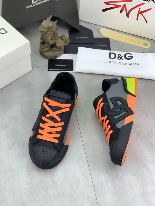 Dolce & Gabbana Black and Orange Logo Sneaker 5