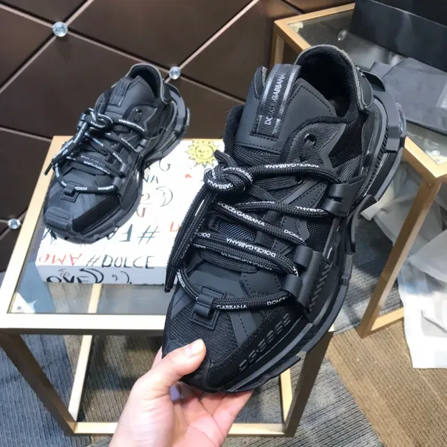 Dolce & Gabbana Runner sneakers chunky semelle noire lacets avec logo 3
