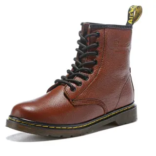 Dr. Martens 1460 भूरी पेब्ल्ड लेदर मार्टिन बूट