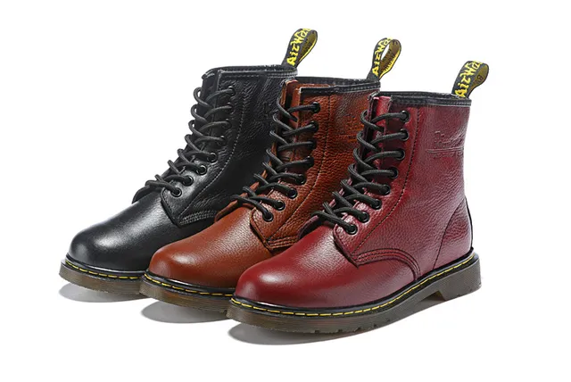 Dr. Martens 1460 Bottine Martin Cuir Granulé Marron 2