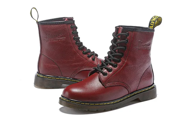 Dr. Martens 1460 Bottine Martin Cuir Granulé Marron 9