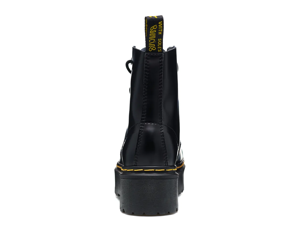 Dr. Martens Jadon Bottes noires jaunes semelle plateforme embout cap Martin Boots 5