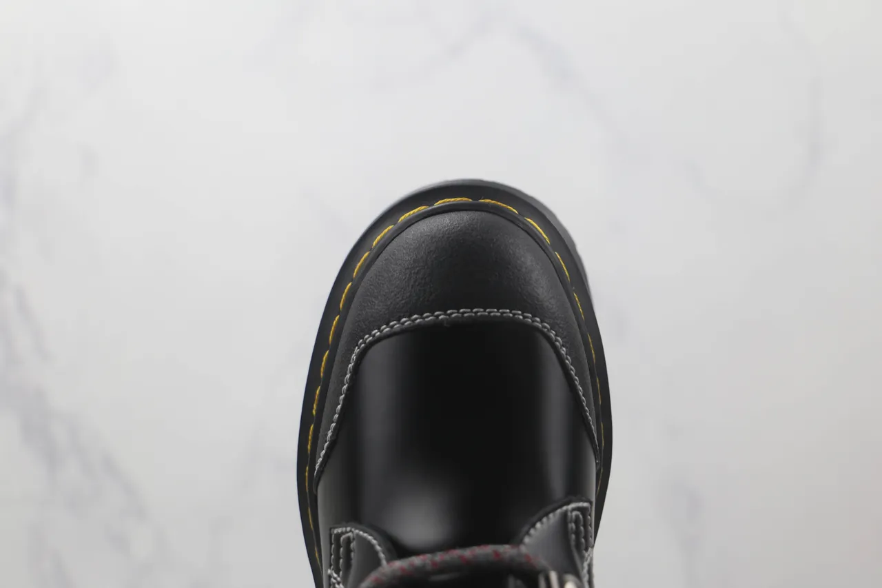 Dr. Martens Jadon Platform কালো চামড়ার মার্টিন বুট 6