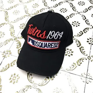 Dsquared2 Twins 1964 قبعة بيسبول حمراء مطرزة 2