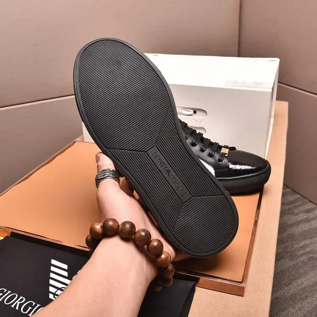 Emporio Armani Eagle Logo Two-Tone Snake Leather Lifestyle Sneakers 2