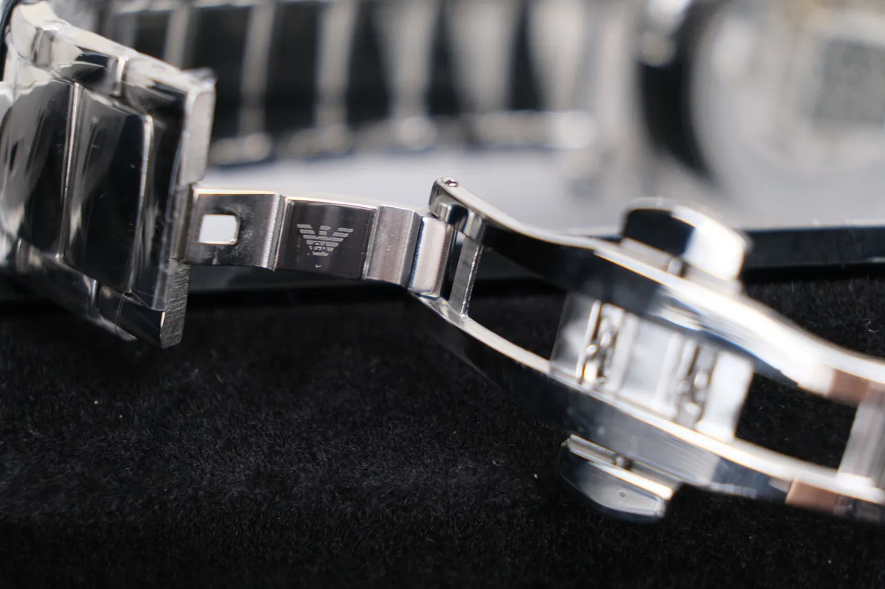 Emporio Armani Meccanico स्केलेटन सफ़ेद डायल यांत्रिक घड़ी 5