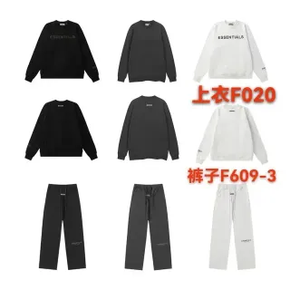 Fear of God Essentials Black White Crewneck Relaxed Fit Sweater