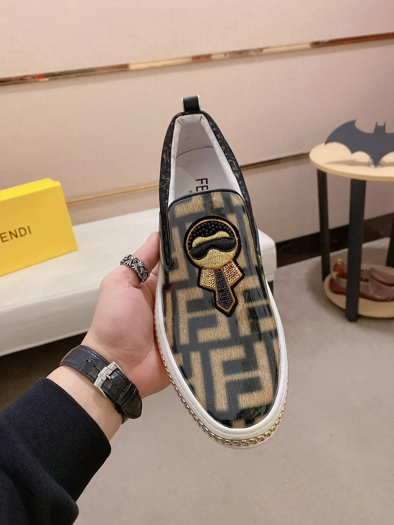 Fendi Monster Eye FF Monogram 一脚蹬生活方式运动鞋 2