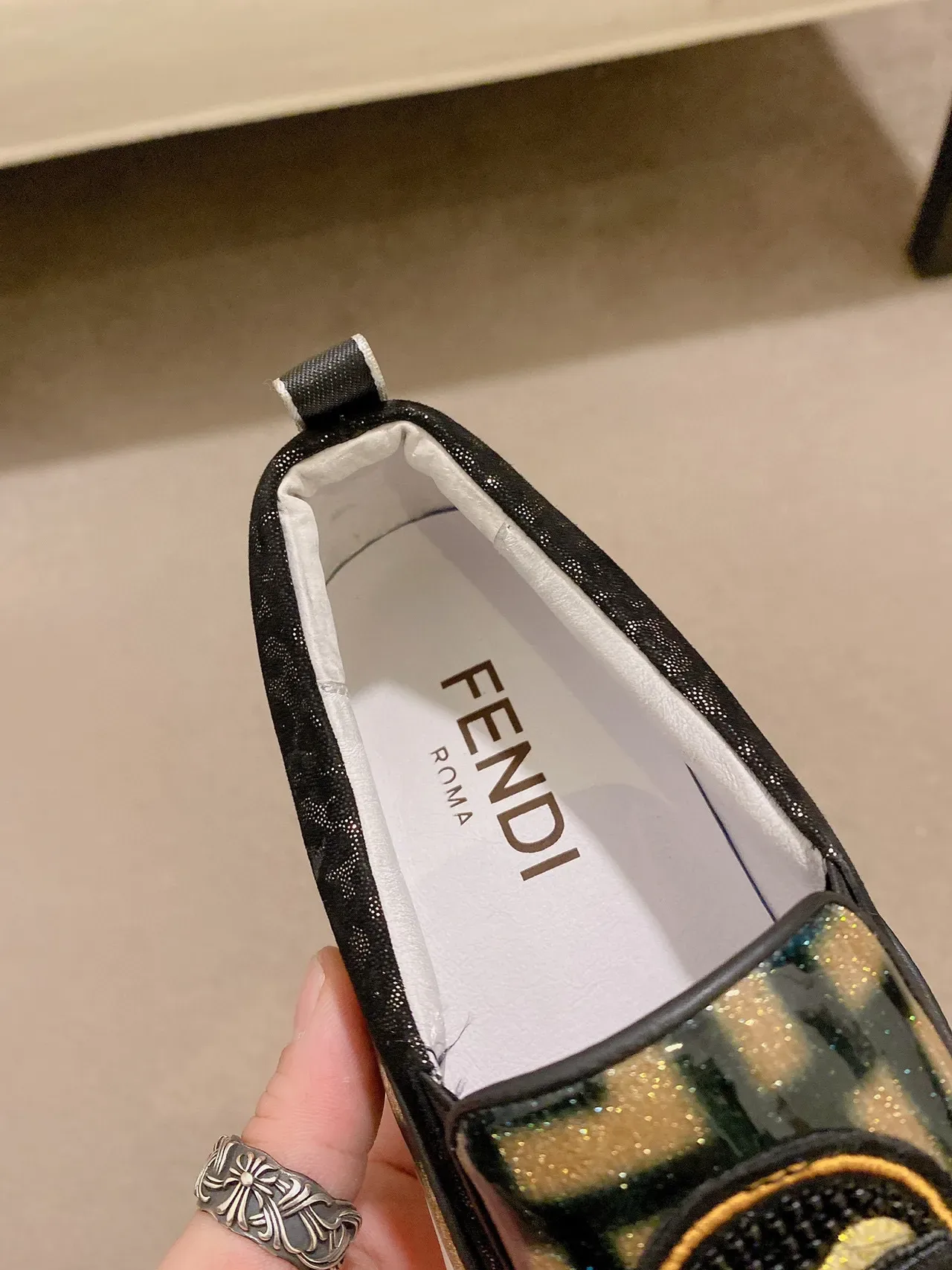 Fendi Monster Eye FF Monogram 一脚蹬生活方式运动鞋 6