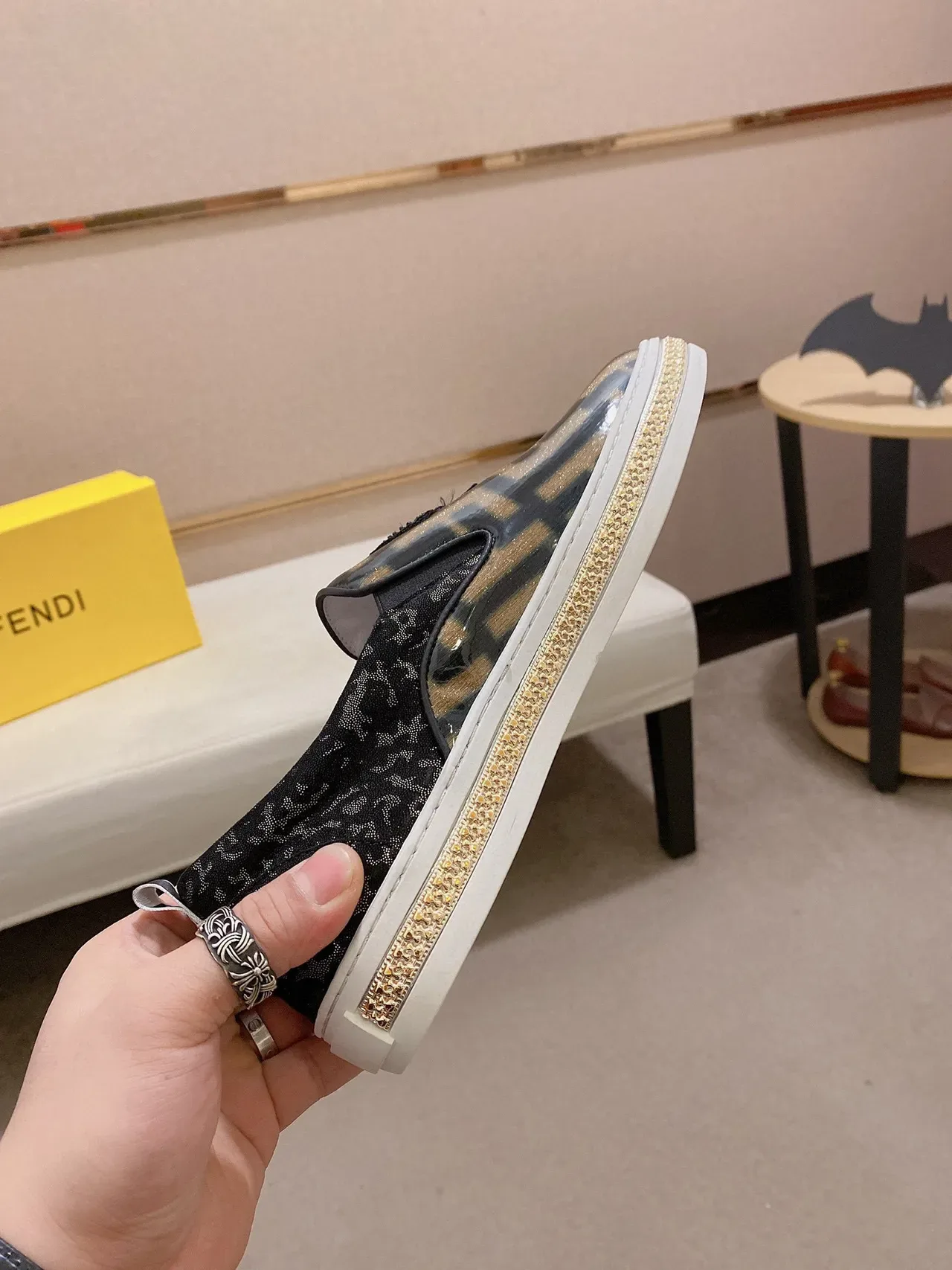 Fendi Monster Eye FF Monogram 一脚蹬生活方式运动鞋 7