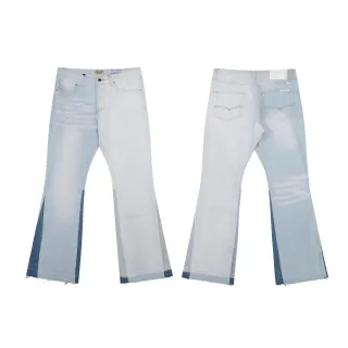 Gallery Dept Blue Navy Flared Leg Raw Hem Jeans