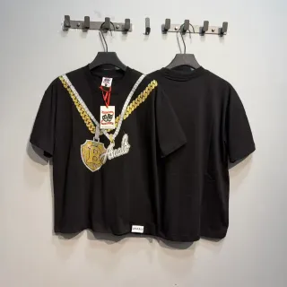 ASAALI Chain Shield图案黑色T恤