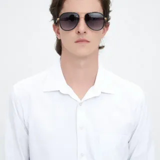 Óculos de sol estilo aviador com lente gradient