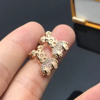 خواتم بشكل الدب Pavé-Set Rose Gold-Tone