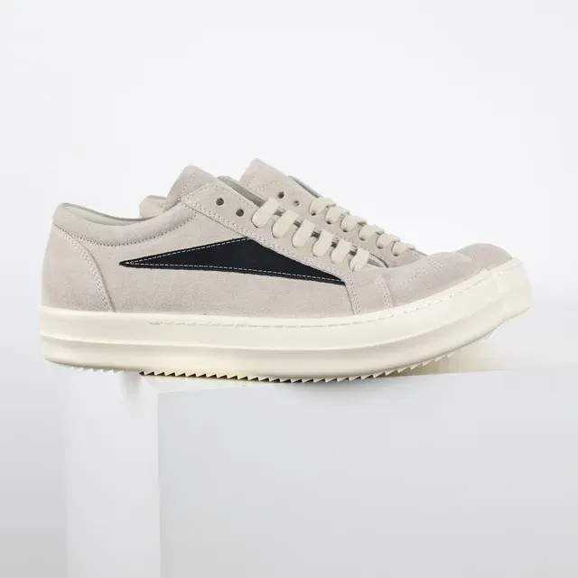Beige Black Suede Upper Side Panel Sneakers 3