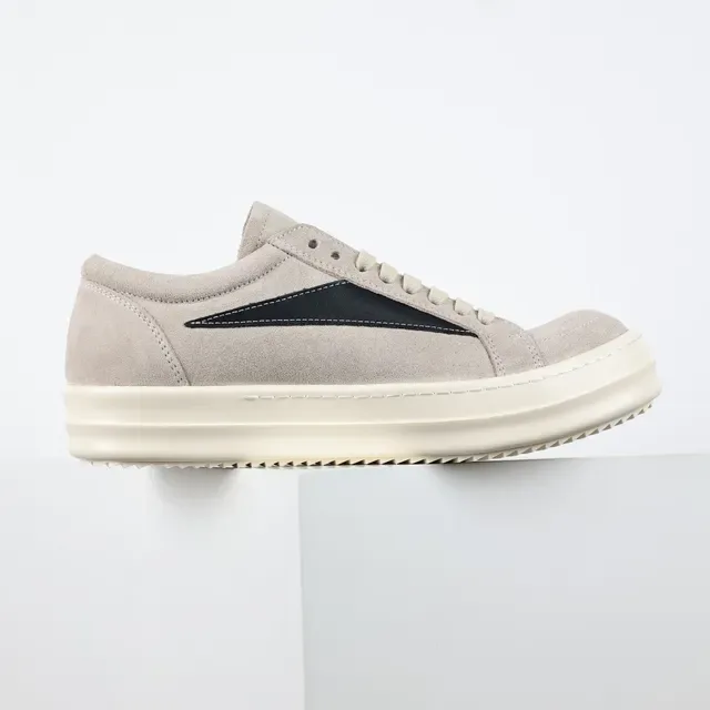 Beige Black Suede Upper Side Panel Sneakers 7